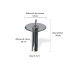 Cuba de Vidro Quadrada Pequena Incolor,com Válvula Click, Sif