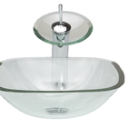 Cuba de Vidro Quadrada Pequena Incolor,com Válvula Click, Sif