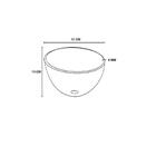 Cuba De Vidro Redonda 30cm Branco Fosco