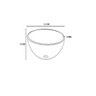 Cuba De Vidro Redonda 30cm Branco Fosco