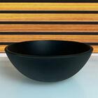 Cuba De Vidro Redonda 30cm Preto Fosco