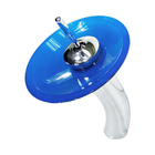 Cuba De Vidro Redonda 31cm Azul Escuro + Valvula + Torneira C