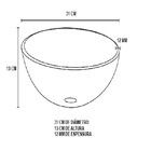 Cuba De Vidro Redonda 31cm Marrom