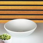 Cuba De Vidro Redonda 35cm Branco Fosco