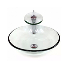 Cuba De Vidro Redonda 35cm Incolor + Valvula + Torneira Casca