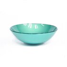 Cuba De Vidro Redonda 35cm Vermelho Cereja + Válvula Click