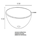 Cuba De Vidro Redonda 42cm Ouro Envelhecido + Valvula + Torne