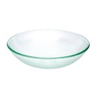 Cuba De Vidro Redonda De Sobrepor Texturizada Banheiro 35 Cm