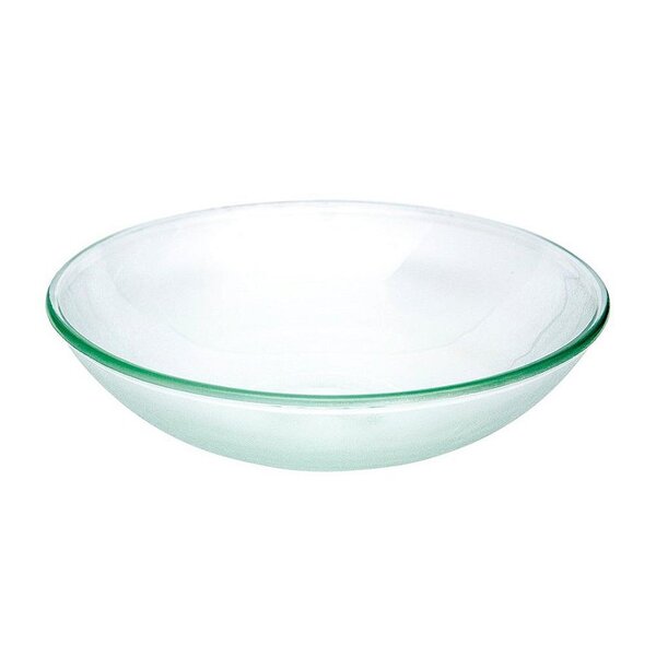 Cuba De Vidro Redonda De Sobrepor Texturizada Banheiro 35 Cm