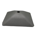 Cuba De Vidro Retangular 340mm - Cinza