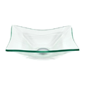 Cuba De Vidro Retangular 39cm Jateada