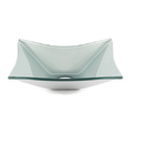 Cuba De Vidro Retangular 39cm Prata