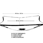 Cuba De Vidro Retangular 39cm Preta