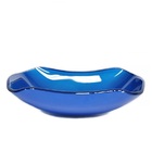 Cuba De Vidro Retangular Abaulada 45cm Azul Escuro