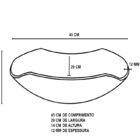 Cuba De Vidro Retangular Abaulada 45cm Vermelho Cereja + Válv