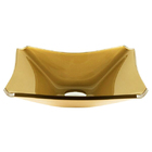 Cuba De Vidro Retangular Chanfrada 37cm Dourado Real