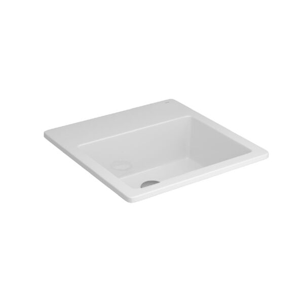 Cuba Deca Sobrepor Quadrada C/mesa 42cm Branco Gelo L.730.17