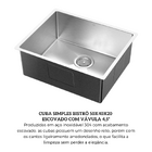 Cuba Docol Bistrô 50x40 90021124016 Inox Escovado Inox Escova