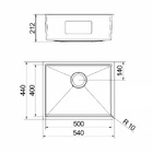Cuba Docol Bistrô 50x40 90021124016 Inox Escovado Inox Escova