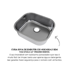 Cuba Docol Riva 40x34 01700204 Inox Polido