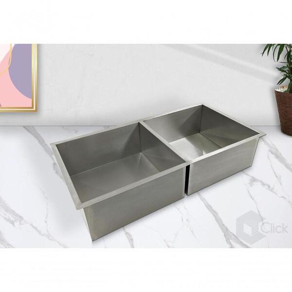 Cuba Dupla 40x40 Pia Inox Aço Multiuso - Ajb