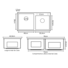 Cuba Dupla Aço Inox 304 Cozinha Área Gourmet com Válvula e Di