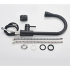 Cuba Dupla Aço Inox Preto +torneira Gourmet Preta E Lixeira