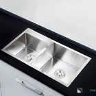 Cuba Dupla Aço Inoxidável Luxo Square Escovada 78cm x 43cm C/