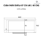 Cuba Dupla Cozinha Farm Sink 87 Cm Estilo Fazenda Avental