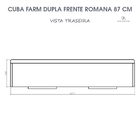 Cuba Dupla Cozinha Farm Sink Romana 87 Cm Estilo Fazenda Aven