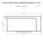 Cuba Dupla Cozinha Farm Sink Romana 87 Cm Estilo Fazenda Aven