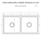 Cuba Dupla Cozinha Farm Sink Romana 87 Cm Estilo Fazenda Aven