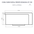 Cuba Dupla Cozinha Farm Sink Romana 87 Cm Estilo Fazenda Aven