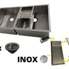 Cuba Dupla Cozinha Gourmet Inox Com Canal Equipado 40x40 Prem