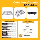 Cuba Dupla Cozinha Gourmet Inox Escovado Guimmis.casa
