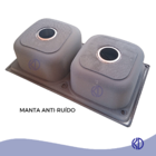 Cuba Dupla Cozinha Inox304 + Torneira Touch Preta  E Lixeira