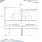 Cuba Dupla Cozinha Luxo Gourmet Inox Com Acessórios Utile Tub