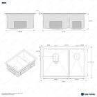 Cuba Dupla De Cozinha Inox Retangular 73x50 Cm (kai Dourada)