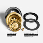 Cuba Dupla De Cozinha Inox Retangular 73x50 Cm (kai Dourada)