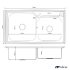 Cuba Dupla De Cozinha Produzida Em Aço Inox Com Kit - CBC0006