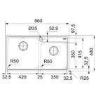Cuba Dupla De Sobrepor Franke Bell Válvula Aço Inox