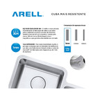 Cuba Dupla F201 Inox Escovado