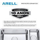 Cuba Dupla F203g Inox Escovado Arell