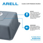 Cuba Dupla F203g Inox Escovado Arell