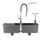 Cuba Dupla Gourmet 78 X 43 Inox 304 Nano Black Guimmis.casa