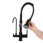 Cuba Dupla Gourmet Black Inox + Torneira Para Filtro Preta