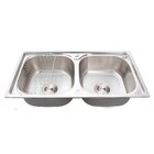 Cuba Dupla Gourmet Cozinha Aço Inox 304 Com Acessórios 78x43c
