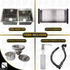 Cuba Dupla Gourmet Cozinha Inox 304 Anti Risco Nano PVD Escov