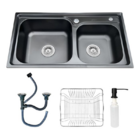 Cuba Dupla Gourmet Pia Cozinha Inox Preto Acessório Brinovar