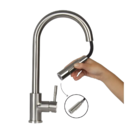 Cuba Dupla Inox304 + Torneira Touch Tábua De Corte E Lixeira